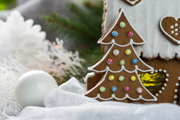 A beautiful gingerbread house - Christmas tradition.