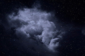 Cloud in a starry night