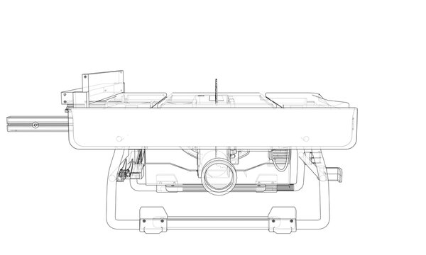 Outline table saw for woodwork