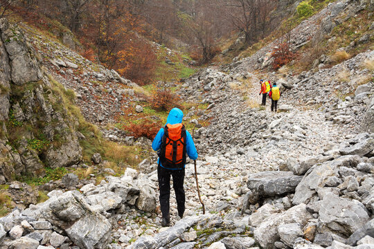 Autumn trekking in Cernei Mountains, Crovuri, Romania, Europe