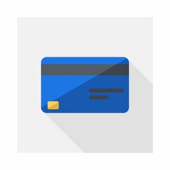 Credit card Blue icon vector isolated. Flat style vector illustration.