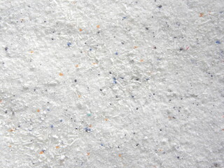 White color laundry detergent washing powder with colorful granules