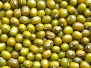 Green color whole Mung beans legume