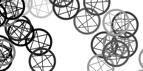 Obraz premium Light Gray vector texture with religion symbols.