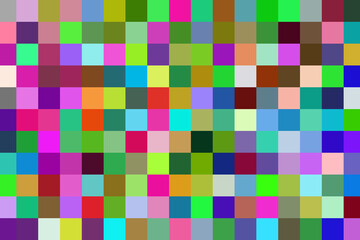 Multi-colored rectangular pixel background. The texture consisting of multi-colored squares.