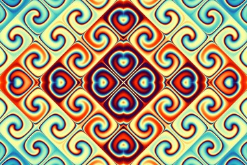 Abstract digital geometrical pattern. Horizontal orientation.