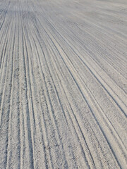 Plowed agricultural field, aerial view. Agricultural land. Background.