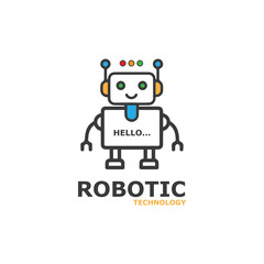 Robot icon vector concept design