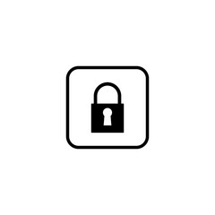 padlock, locked, lock icon vector symbol illustrations isolated white background