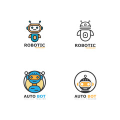 Robot icon vector concept design