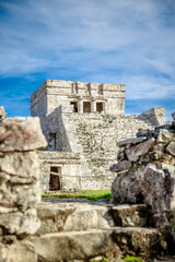 Fototapeta na wymiar Tulum maya ruins, southern Mexico.