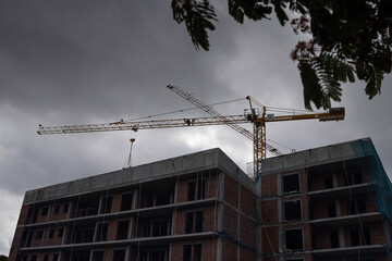 
Building under construction during the Covid-19 crisis
Building under construction, half-built,...