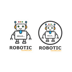 Robot icon vector concept design