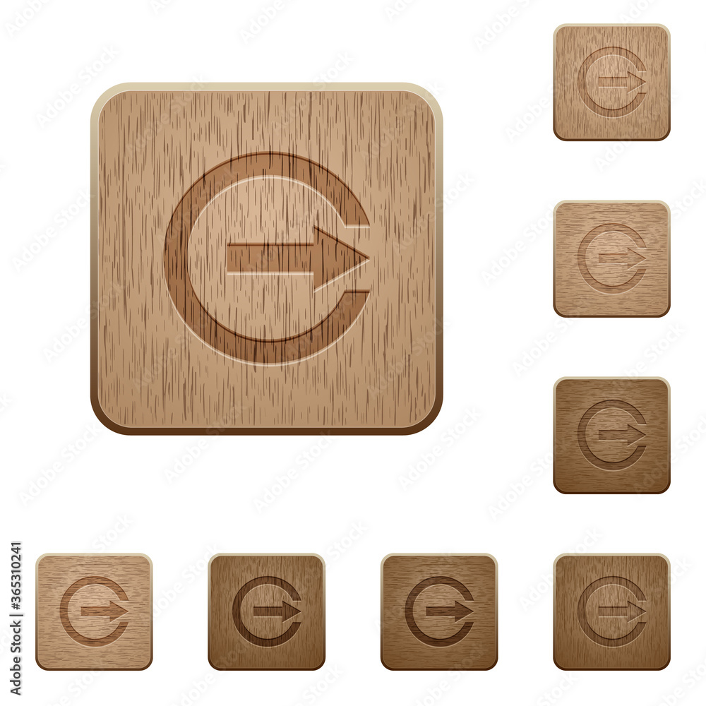 Poster export with inner arrow wooden buttons