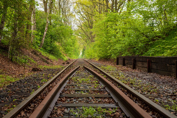 train tracks converging