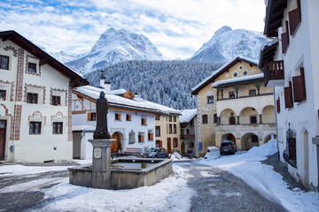Swiss mountain village