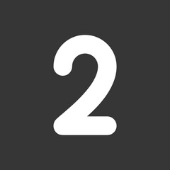 Naklejka premium Two - Metro Tile Icon