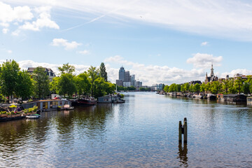 Obraz premium Amstel River in Amsterdam