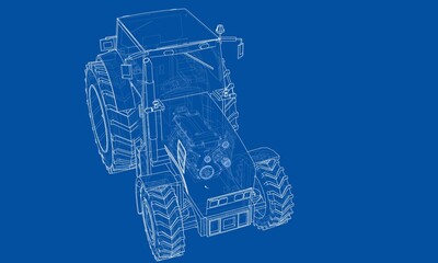 Fototapeta na wymiar Farm Tractor Concept