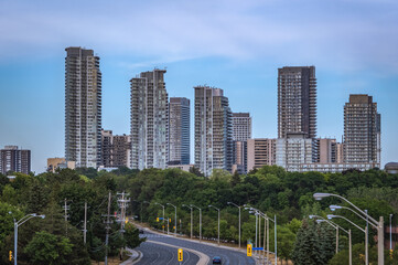 Skyscrapers  and modern high rise buildings in Toronto East