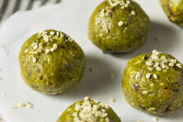 Homemade Healthy Matcha Bliss Energy Balls