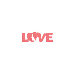 a simple Love wordmark logo design