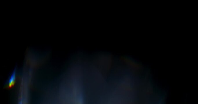 Prism Light Flare Overlay Prism Rainbow Light Flares Overlay on Black Background
