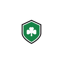 Shamrock and Shield logo / icon design