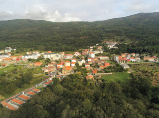 Fototapeta na wymiar Carnota. Aerial view in Galicia,Spain. Drone Photo