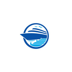 Fototapeta premium Yacht and Dock logo / icon design