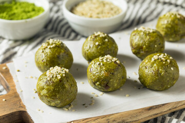 Homemade Healthy Matcha Bliss Energy Balls