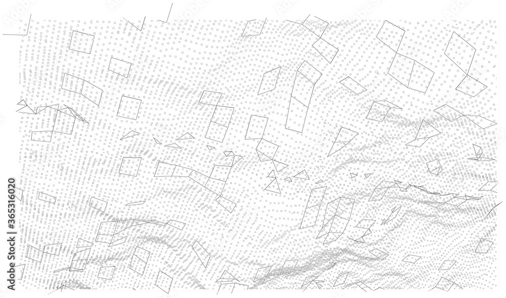 Poster background consisting of dots and lines