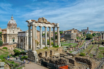 Fototapeta na wymiar Rome, Italy. The Imperial Forum.