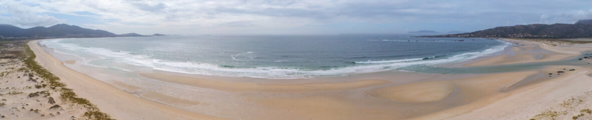 Beautiful view of beach in Galicia.Spain. Drone Photo