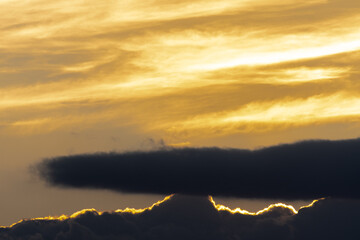 Sunset Cloud Formations in a Spring Sky