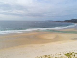 Fototapeta na wymiar Beautiful view of beach in Galicia.Spain. Drone Photo