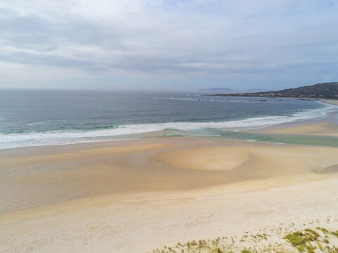Beautiful view of beach in Galicia.Spain. Drone Photo