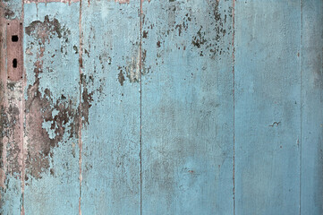 Rough blue wooden door texture