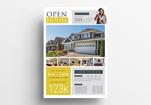 Open House Poster Flyer for Realtors