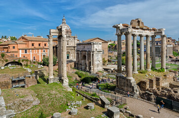 Naklejka na ściany i meble Rome, Italy. The Imperial Forum.