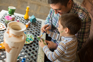 Father and son paint colors.