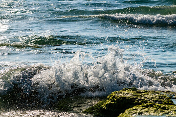 waves on the rocks