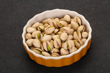 Pistachio nuts heap