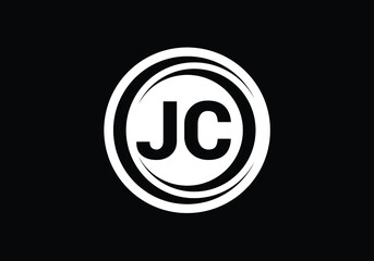 Fototapeta premium J C Initial Letter Logo design, Graphic Alphabet Symbol for Corporate Business Identity