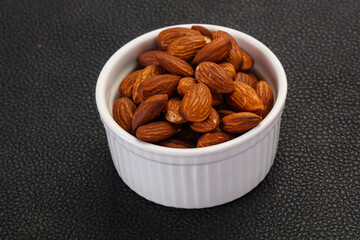 Almonds nuts heap