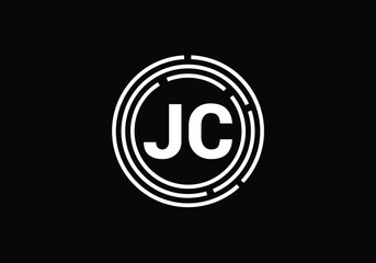 Fototapeta premium J C Initial Letter Logo design, Graphic Alphabet Symbol for Corporate Business Identity