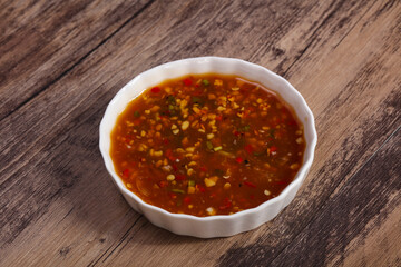 Thai style spicy chilli sauce