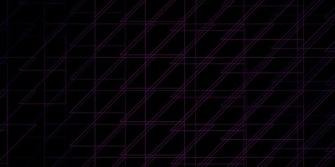 Dark Purple vector template with lines. Modern abstract illustration with colorful lines. Pattern for ads, commercials.