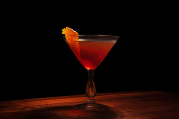 Manhattan lit by a dim bar light