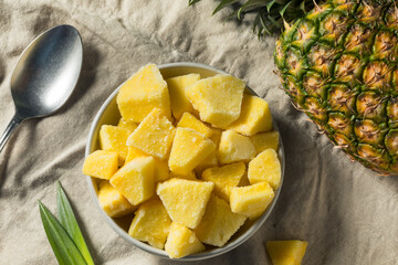 Yellow Organic Frozen Pineapple